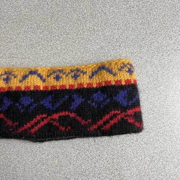 Vermont Originals Knit Headband Wool Multi Black Fleece Lined Handmade USA - Picture 3 of 7